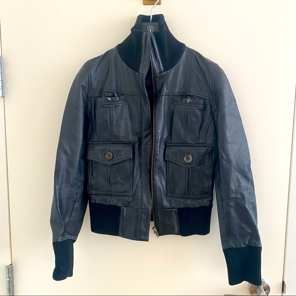 MNG (Mango sportswear) moto leather jacket - black